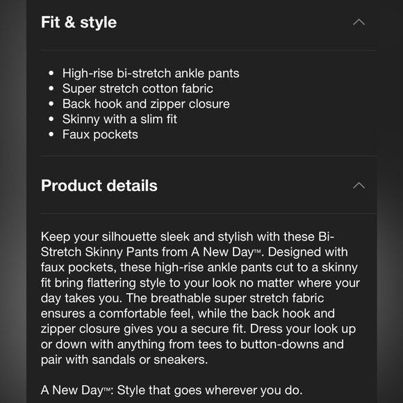 Target - A New Day - Bi-Stretch Skinny Pants - Black Gingham - Picture 9 of 11